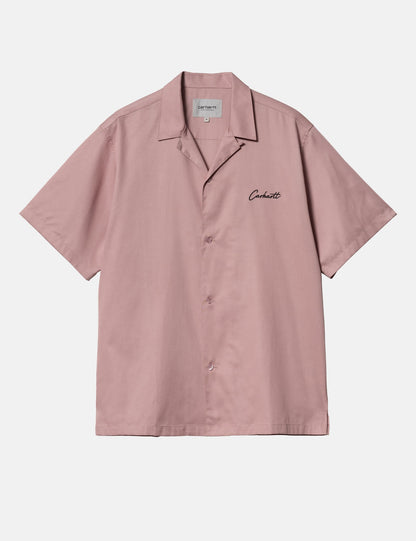 Kurzarmhemd Delray - Glassy Pink/Black
