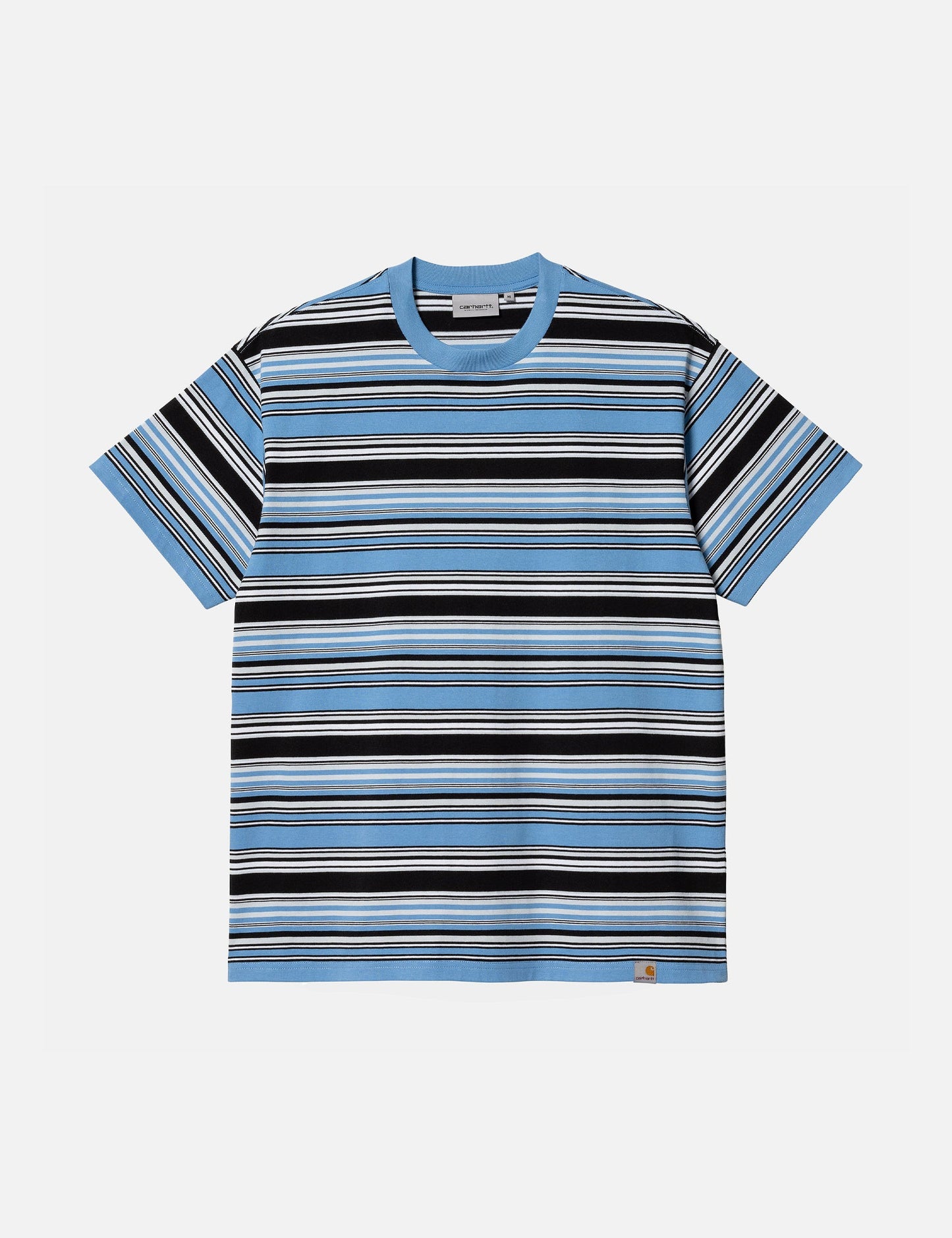 Lafferty T-Shirt (gestreift) - Piscine Blue