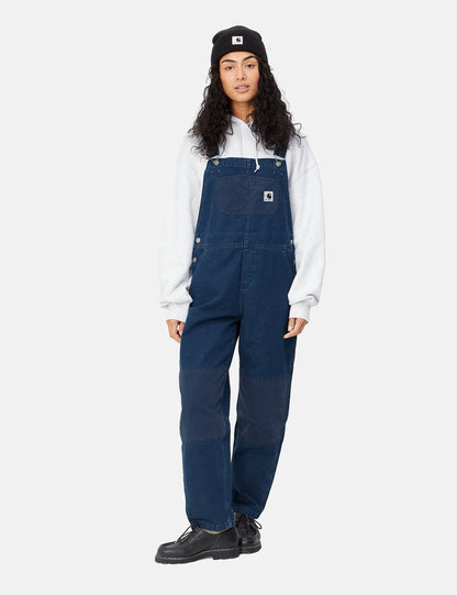 Alma Latzhose aus Denim für Damen (locker geschnitten) – Blue Stone Washed