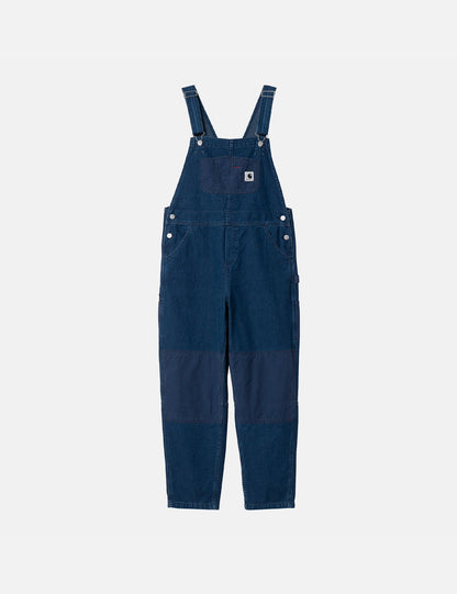 Alma Latzhose aus Denim für Damen (locker geschnitten) – Blue Stone Washed