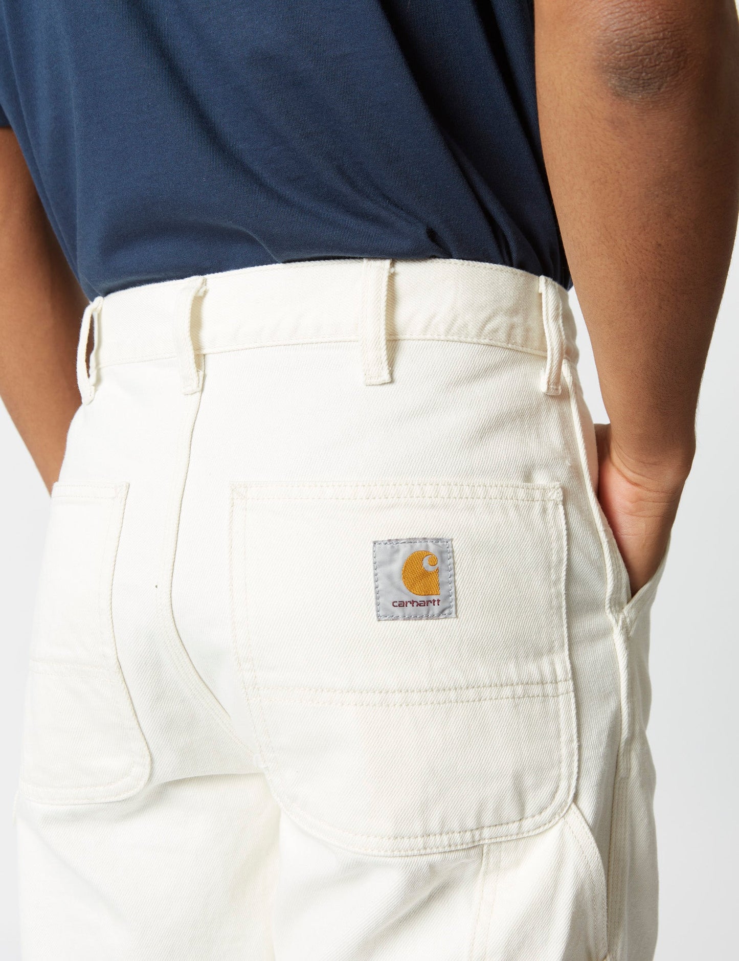 Single Knee Pant (Denim) - Weiß