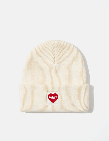 Herz-Beanie-Mütze – Natur