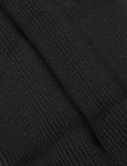 Herz-Beanie-Mütze – Schwarz