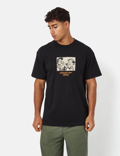 Kaffee-T-Shirt (Bio) - Schwarz