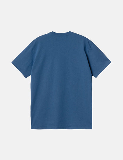Taschen-Herz-T-Shirt (locker geschnitten) – Liberty Blue