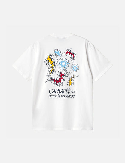 Splash T-Shirt (locker geschnitten) – Heavy Stone Wash Weiß