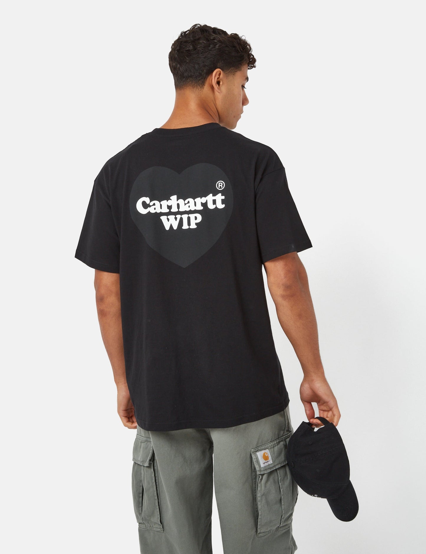 T-Shirt „Doppeltes Herz“ (Bio) – Schwarz