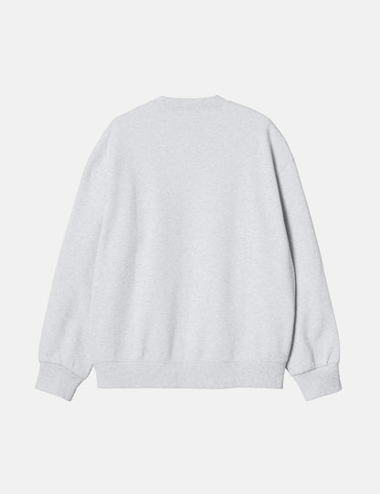 Sweatshirt mit Herz-Applikation – Aschgrau meliert