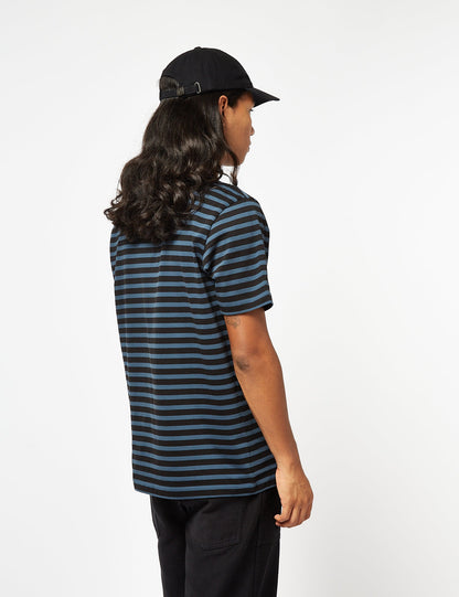 Seidler Pocket T-Shirt (Seidler Streifen) – Squid Dunkelblau/Schwarz