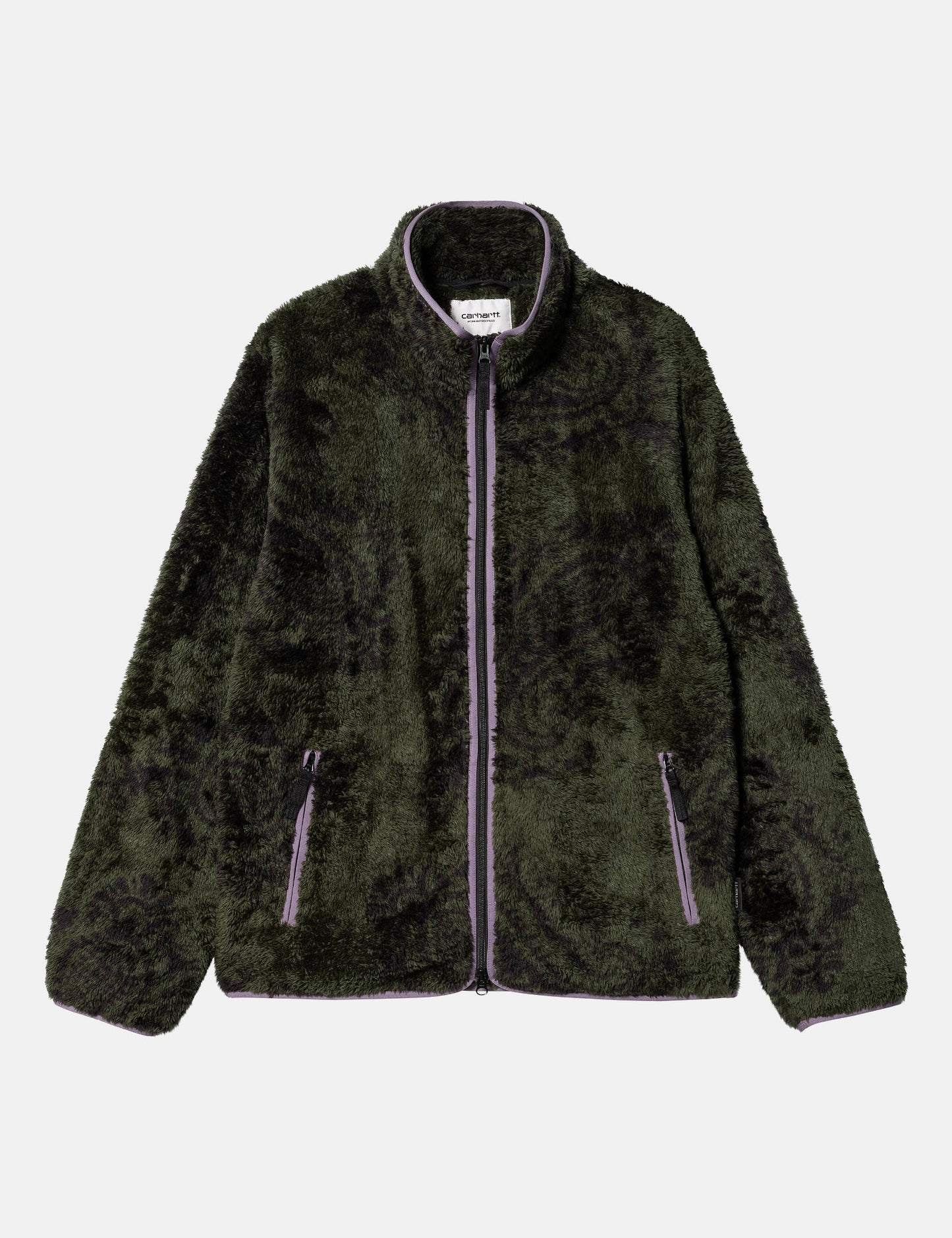 Jebson Sweatjacke (Paisley Big Print) – Plant Green/Glassy Purple