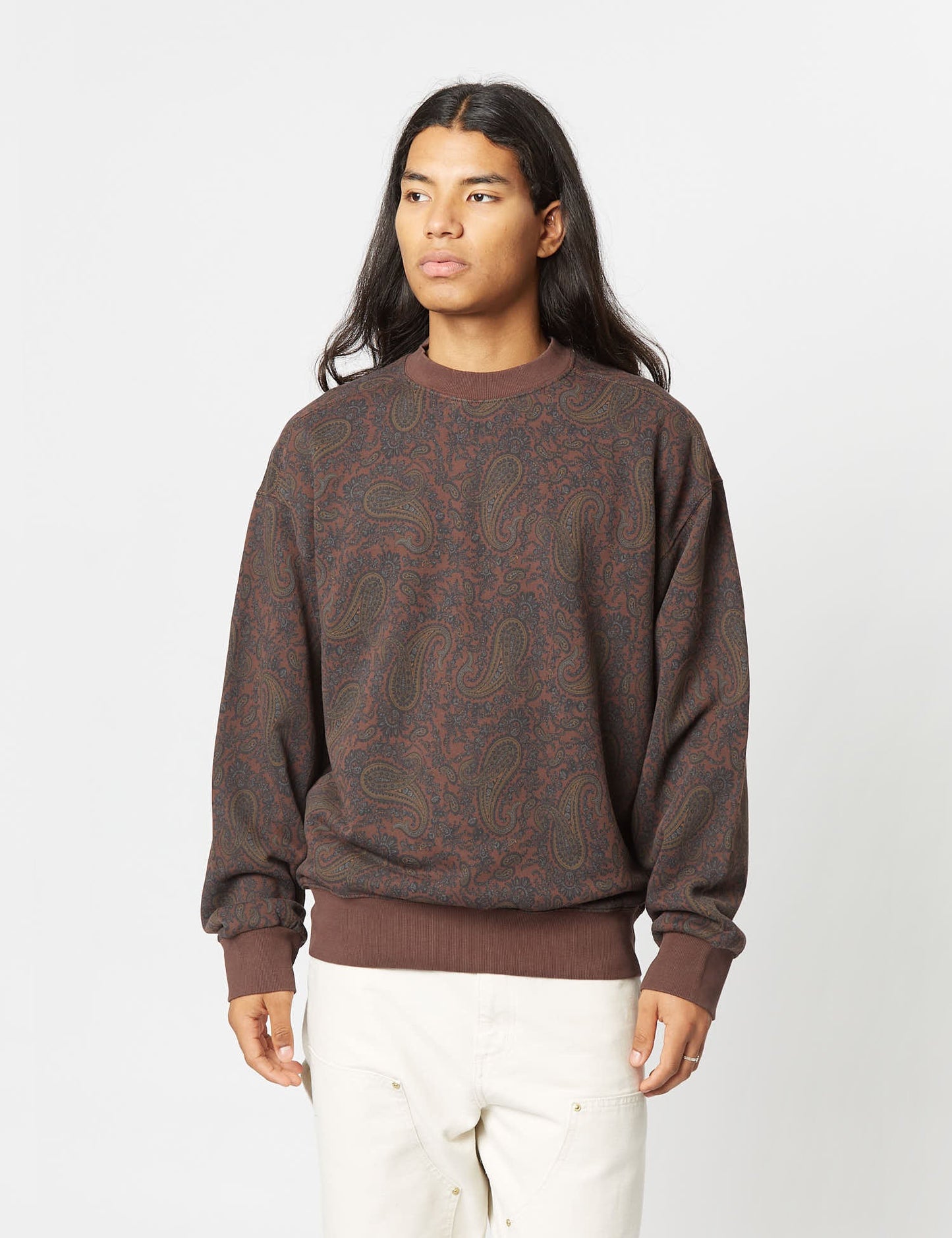Paisley Sweatshirt (Paisley-Print) - Buckeye Brown