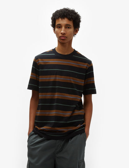 Haynes Gestreiftes T-Shirt - Schwarz