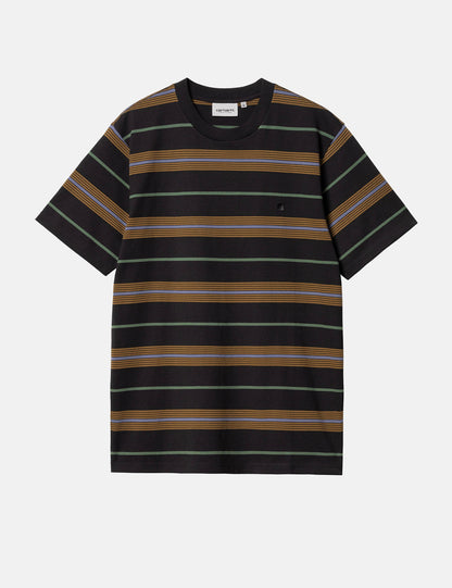 Haynes Gestreiftes T-Shirt - Schwarz