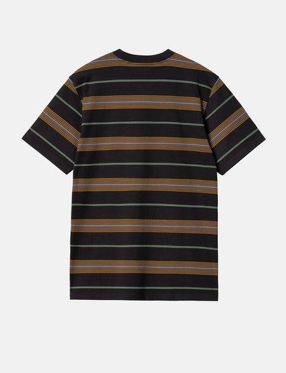 Haynes Gestreiftes T-Shirt - Schwarz