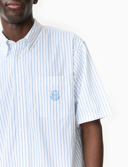 Kurzarmhemd Linus Streifen - Bleach Blue