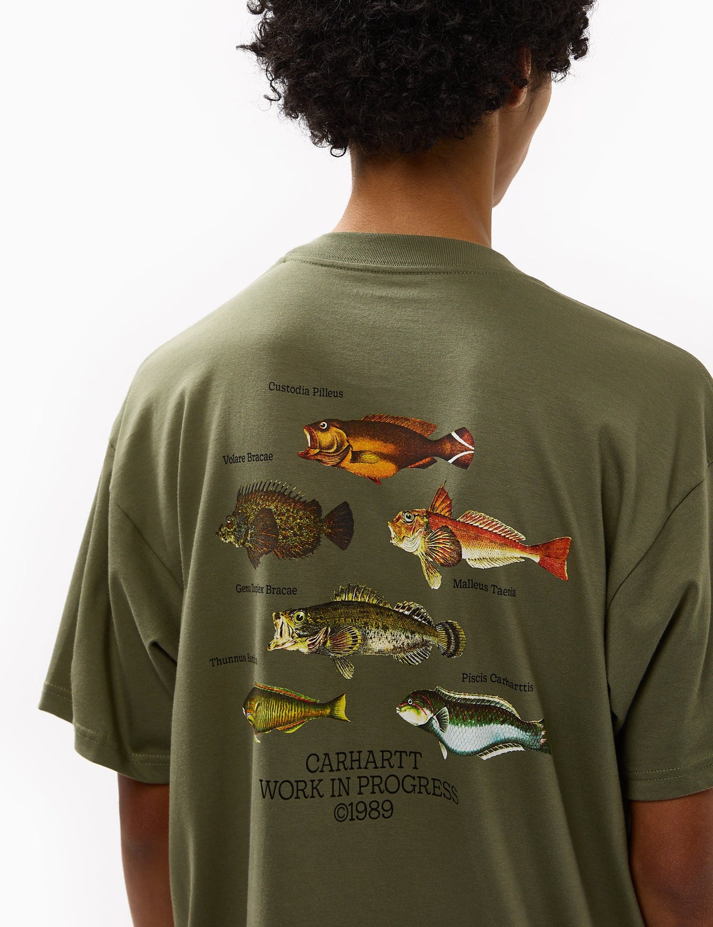 Fisch-T-Shirt (locker sitzend) – Dollargrün
