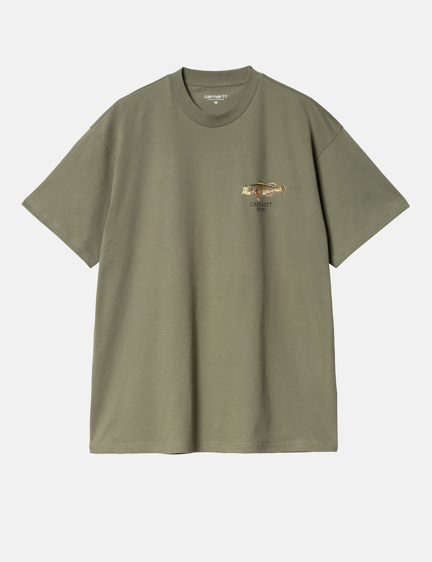 Fisch-T-Shirt (locker sitzend) – Dollargrün