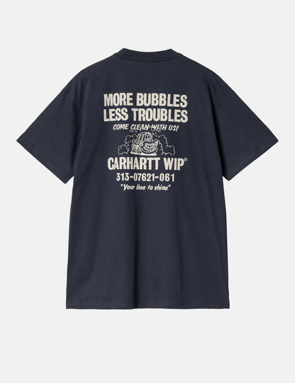 T-Shirt Weniger Ärger (Weit geschnitten) - Blau/Wachs