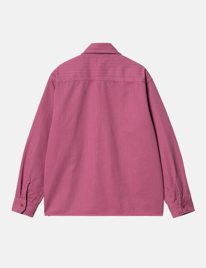 Rainer Overshirt – Magentarot Garment Dyed