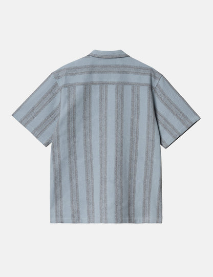 Kurzarmhemd Dodson Streifen – Misty Sky Blue