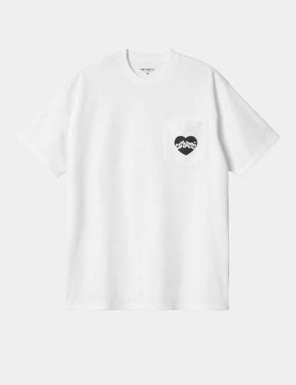 Amour Pocket T-Shirt - Weiß