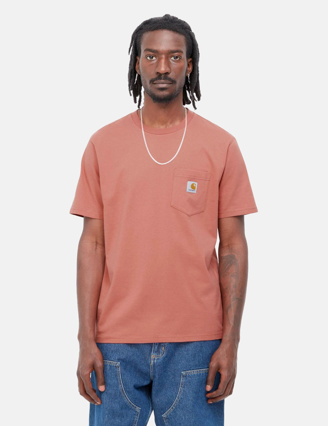 Taschen-T-Shirt – Nebelrosa