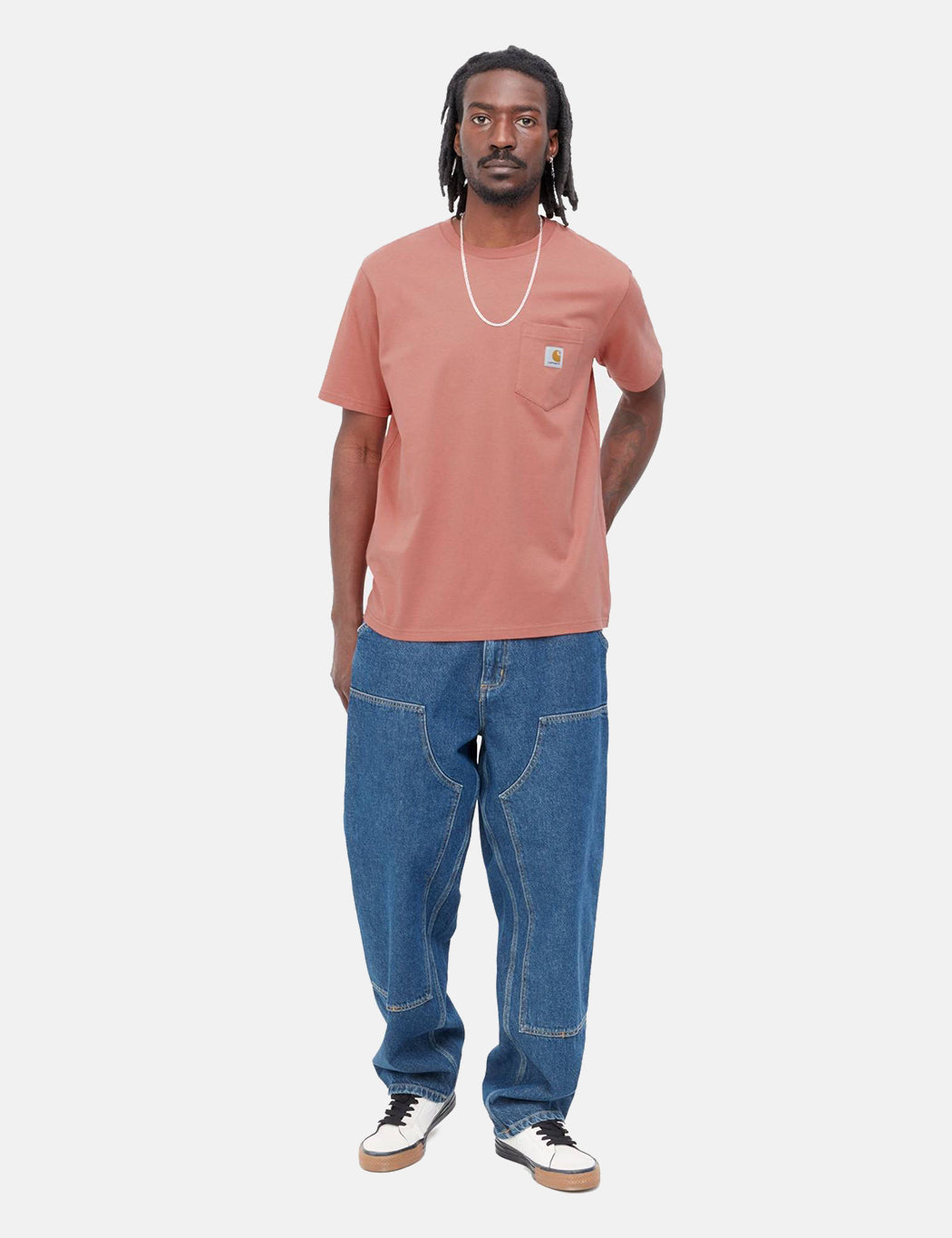 Taschen-T-Shirt – Nebelrosa