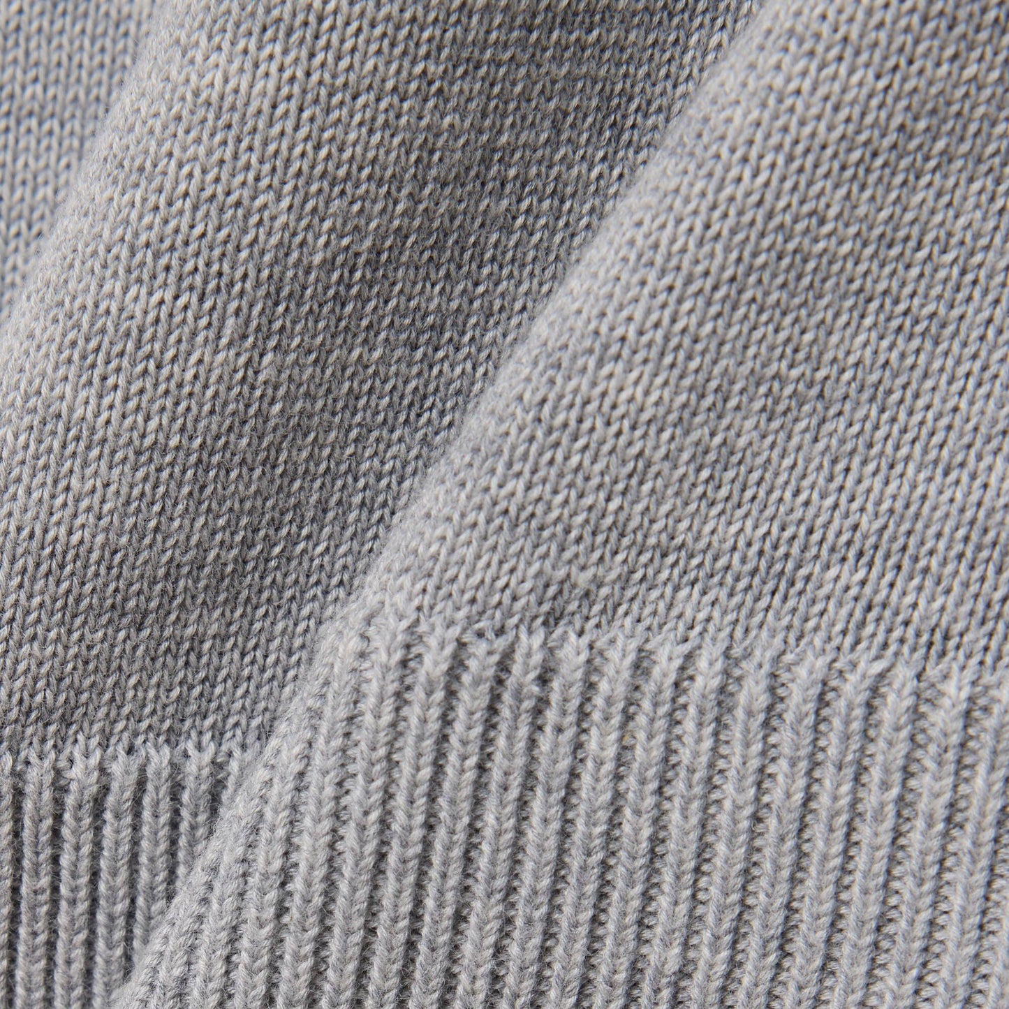 Baumwollpullover mit hohem Reißverschlusskragen