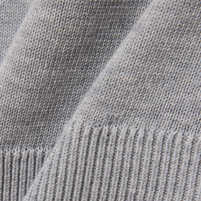 Baumwollpullover mit hohem Reißverschlusskragen