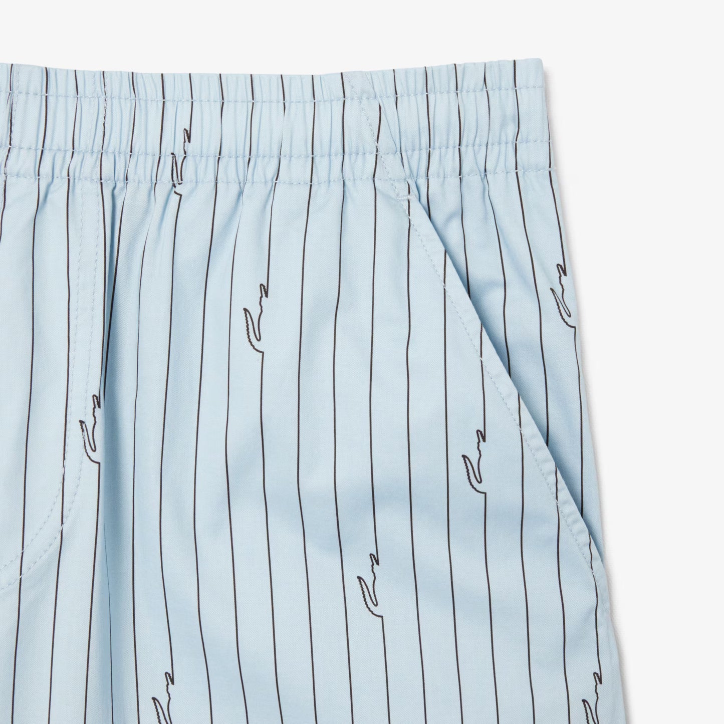 Shorts aus Baumwolle mit Krokoprint-Streifen