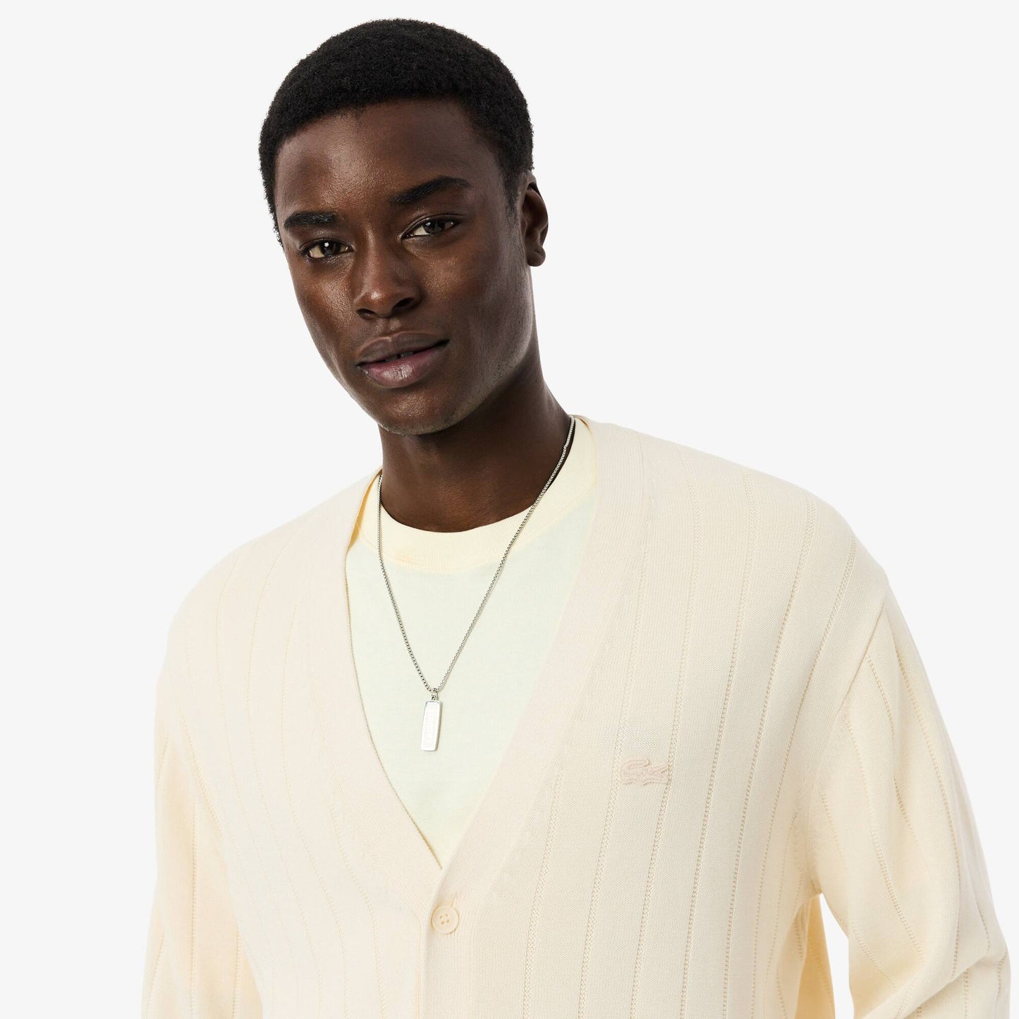 Gerippter Cardigan aus Baumwollmischung