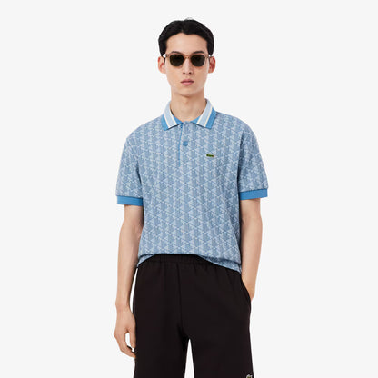 Klassisches Polohemd mit Monogramm-Jacquard