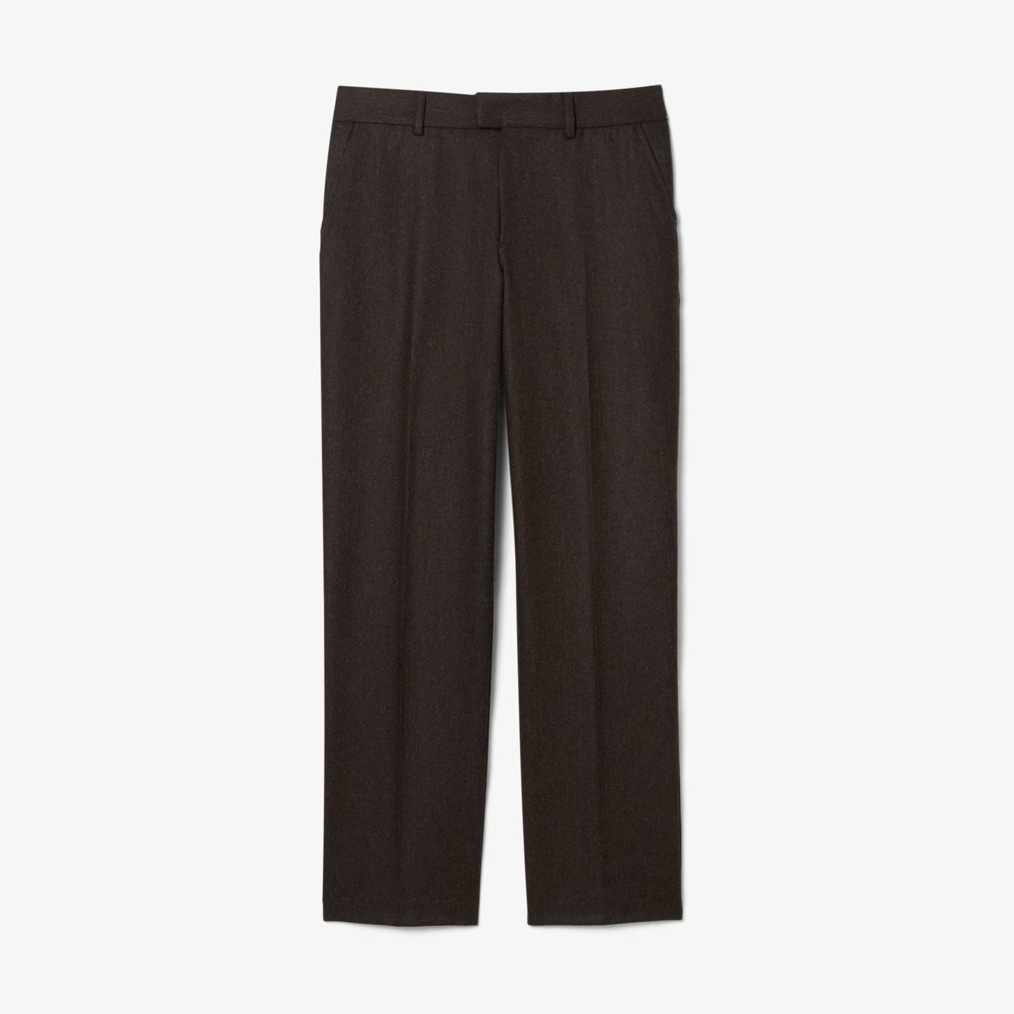 Gerade geschnittene Wollhose mit Chevron-Muster