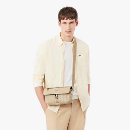 Kleine Monogramm-Lederklappen-Satchel