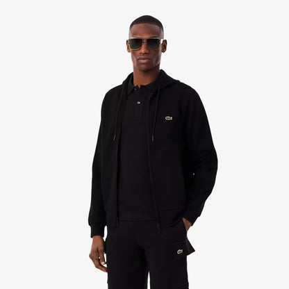 Fleece-Kapuzenjacke mit Reißverschluss