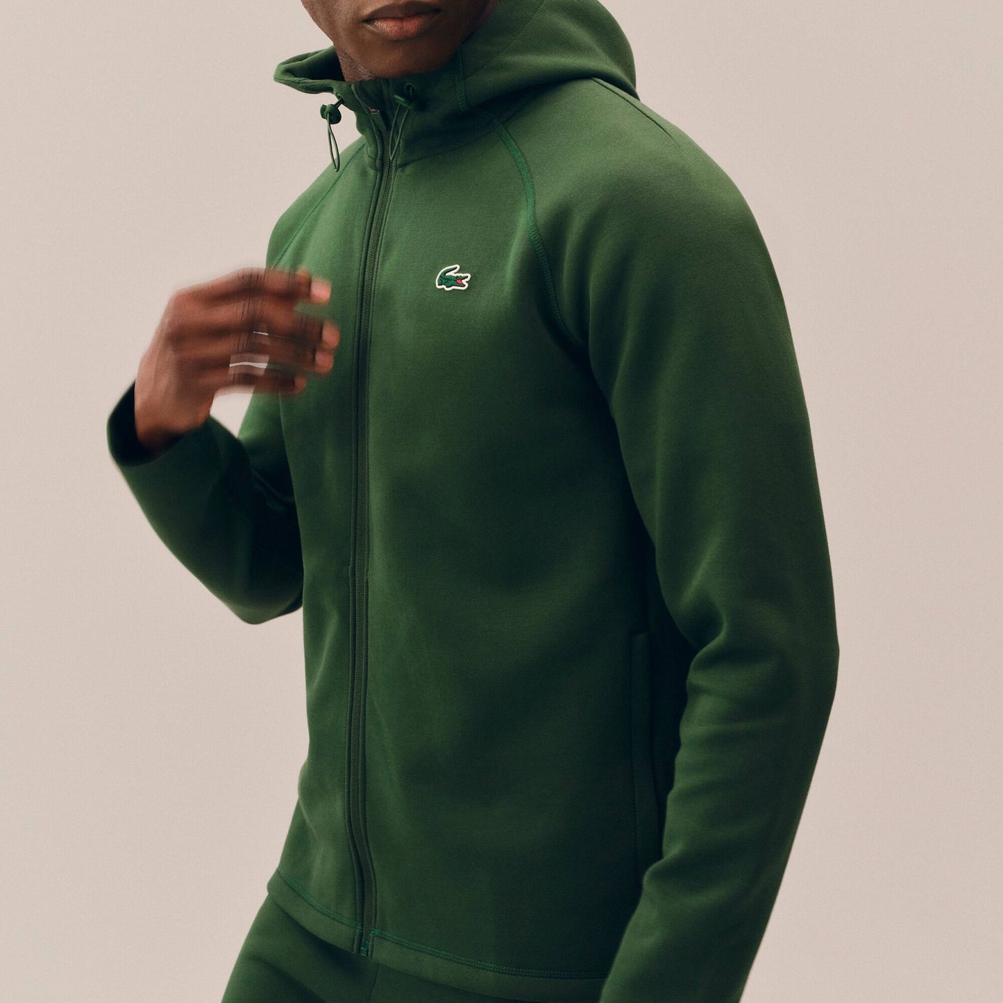 Sport-Stretch-Kapuzenjacke mit Reißverschluss