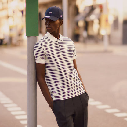 Klassisches gestreiftes Petit Piqué Poloshirt