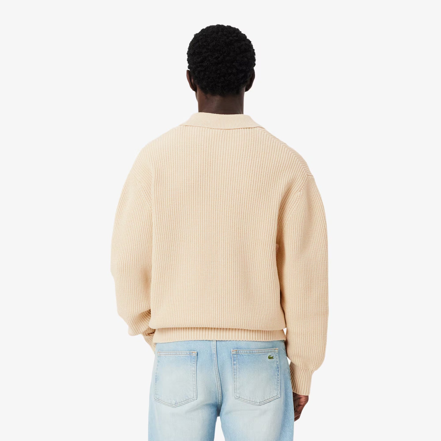 Pullover mit Polokragen, Perlen-Akzent und Abzeichen
