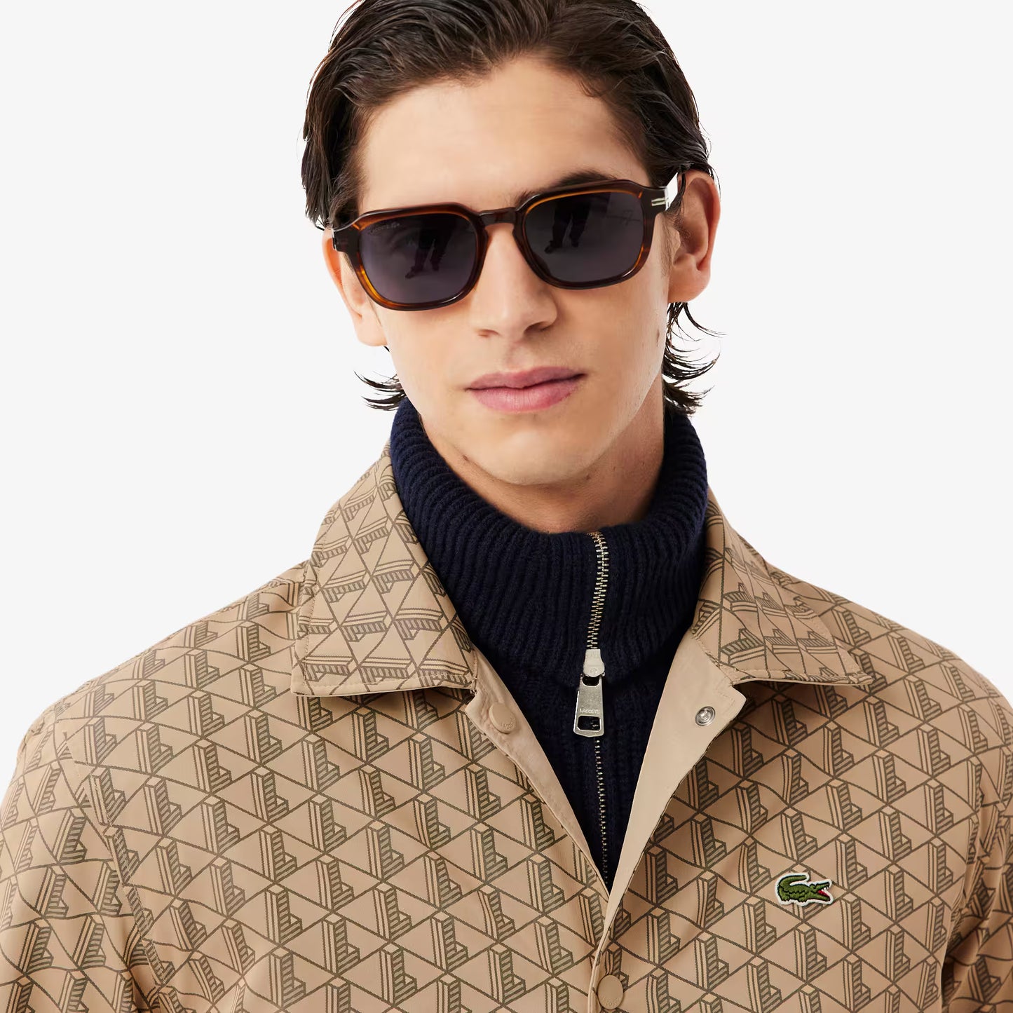 Wendbare Monogramm-Jacke aus zwei Materialien