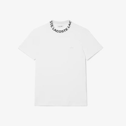 T-Shirt aus Jacquard-Piqué mit Markenlogo