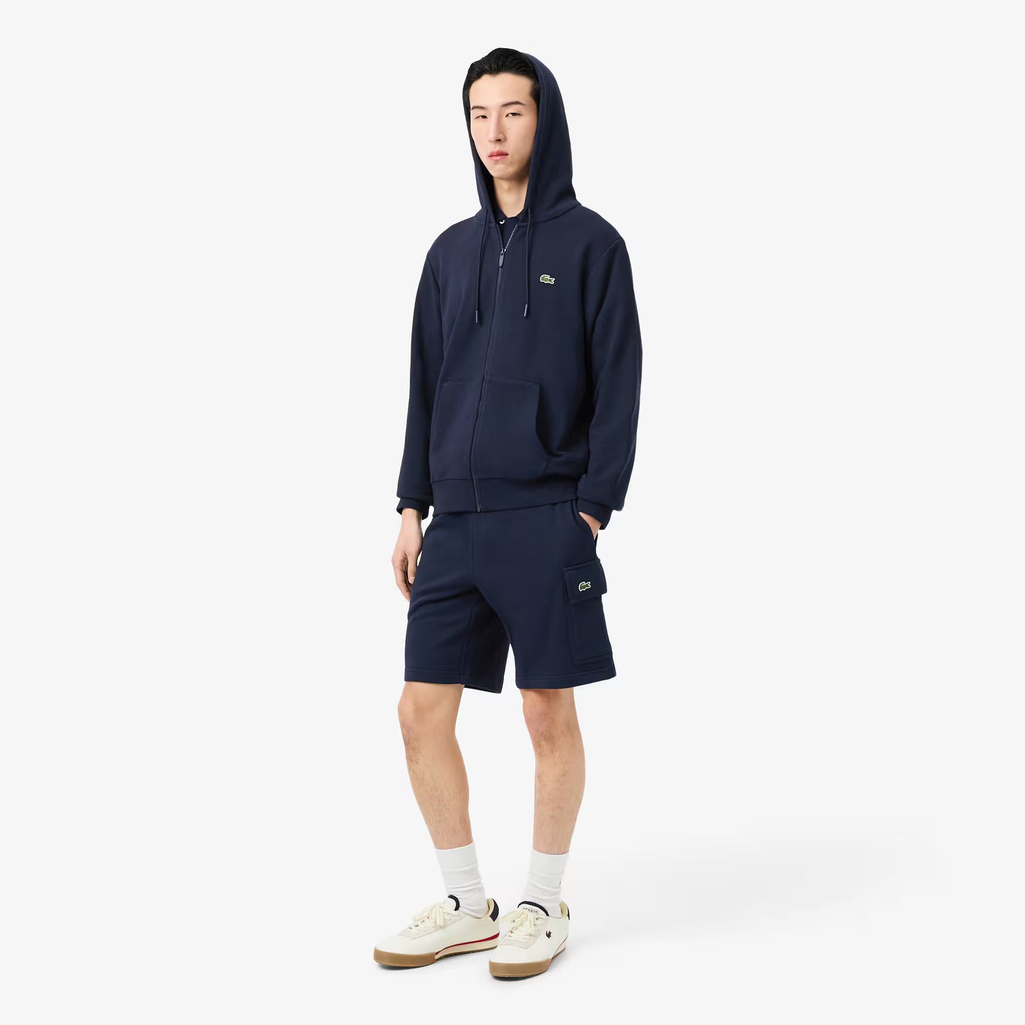 Cargo-Shorts aus Baumwollfleece