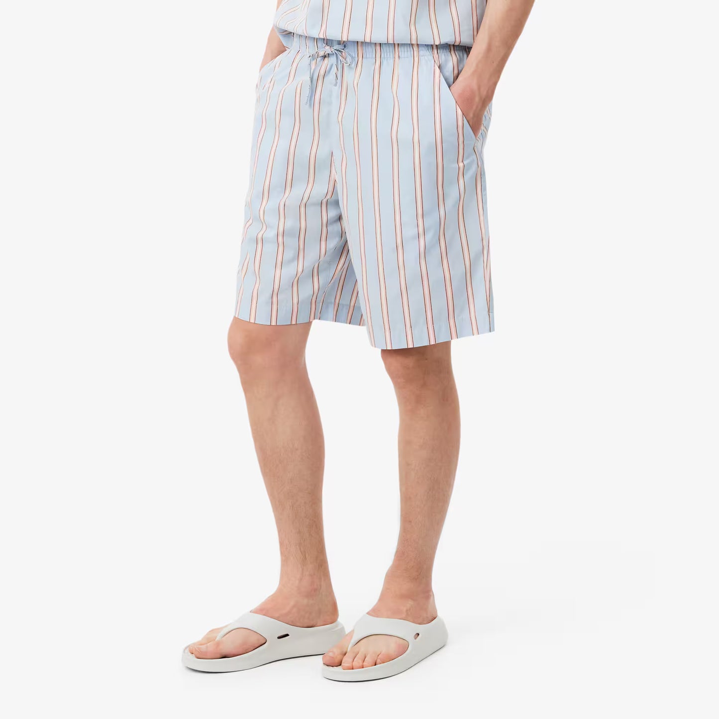 Gestreifte Shorts aus Baumwollpopeline