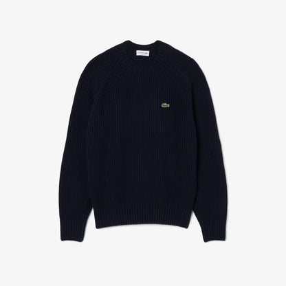 Dicker Rundhals-Wollpullover