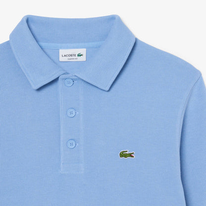 Geripptes Baumwoll-Polo-Sweatshirt