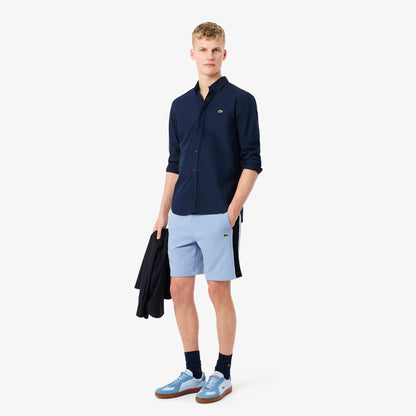 Regular Fit Fleece-Shorts mit Farbblockdesign