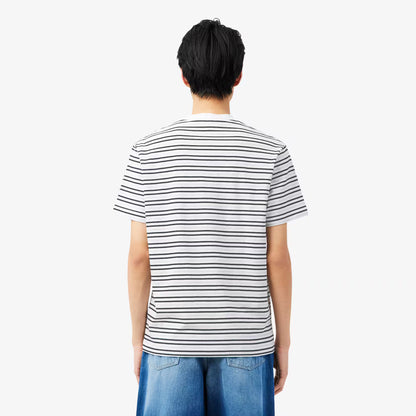Gestreiftes Baumwoll-T-Shirt