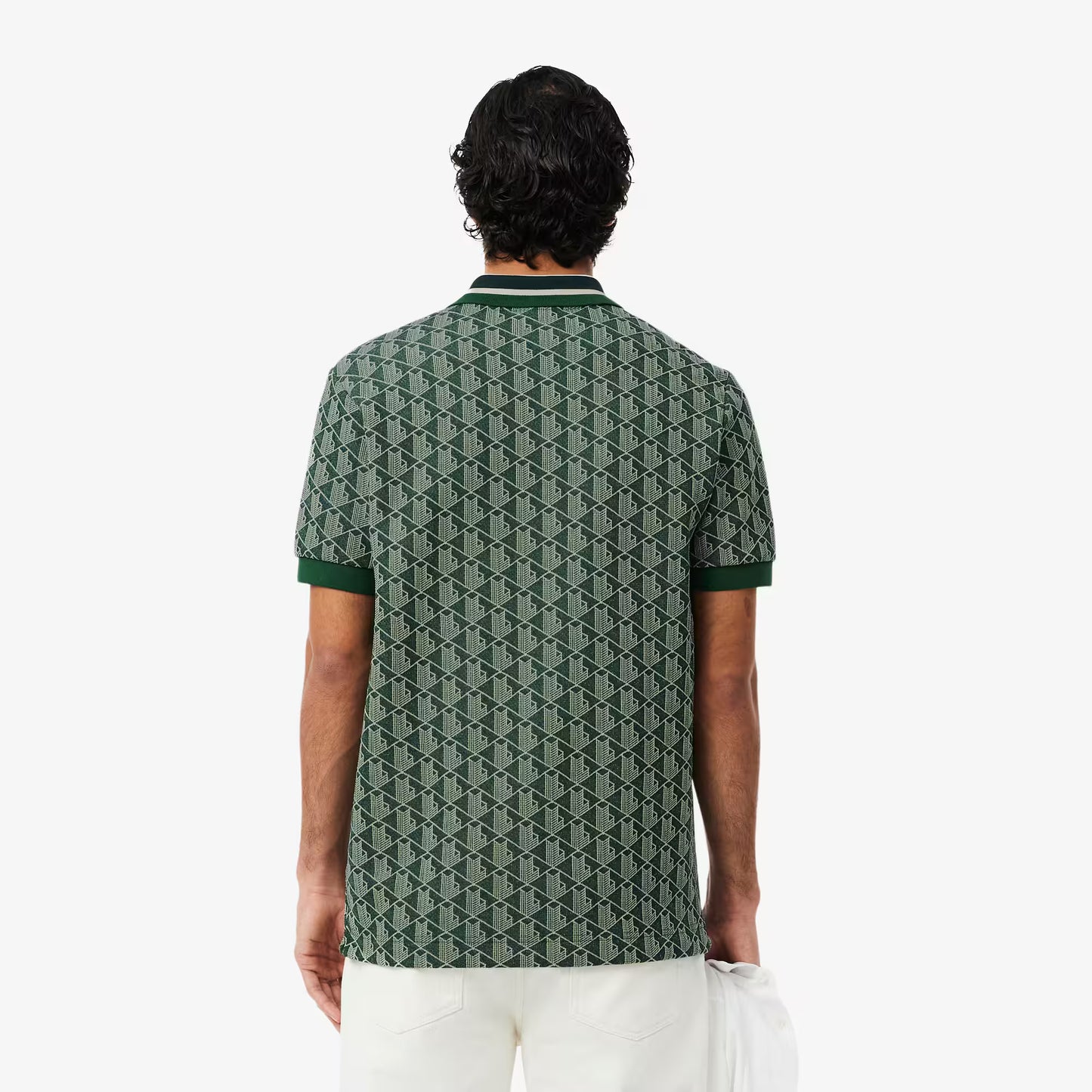 Klassisches Polohemd mit Monogramm-Jacquard
