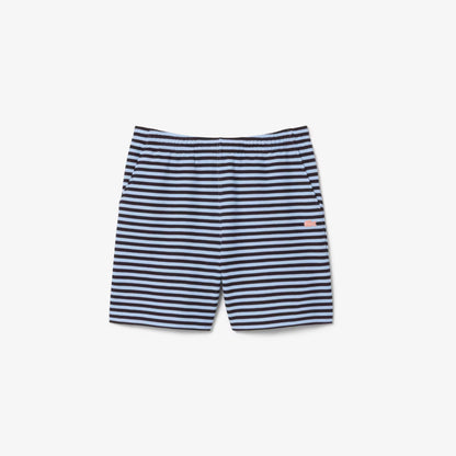 Regular Fit Gestreifte Baumwollshorts