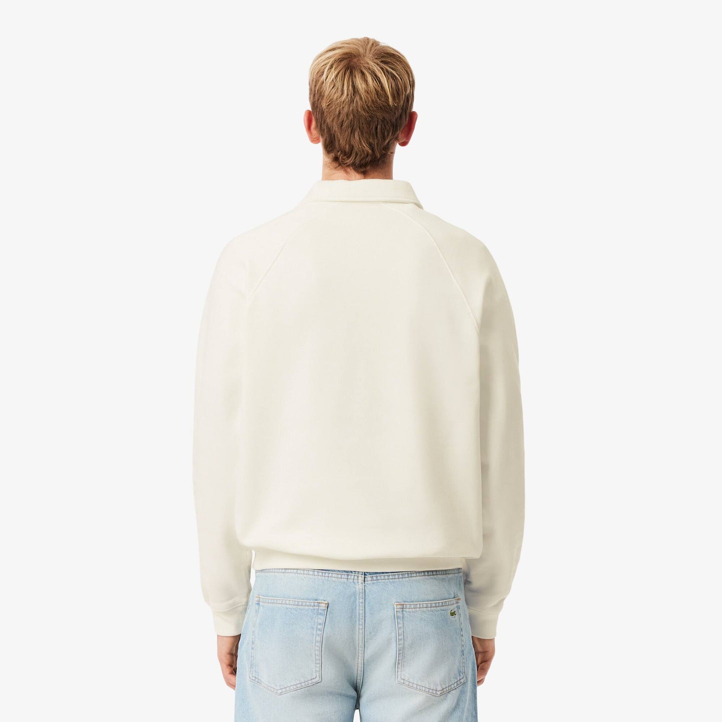 Locker geschnittenes Fleece-Sweatshirt mit Polokragen