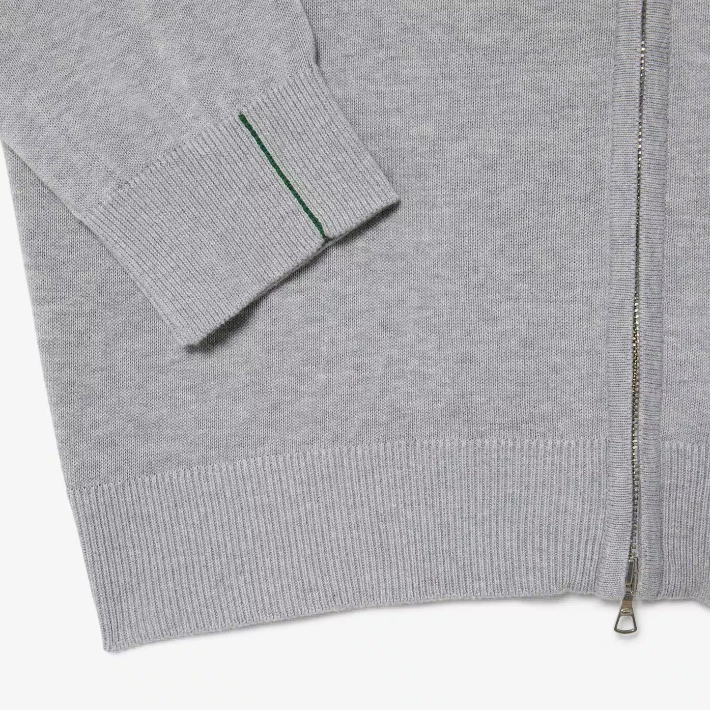 Baumwollpullover mit hohem Reißverschlusskragen